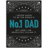 No. 1 Dad - Man Cave - Metal Sign