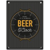 Beer O'clock - Man Cave - Metal Sign