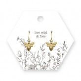 Gold Plated Drop Earring - Bee Jewellery