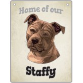 Staffy, Tan - Pet Sign