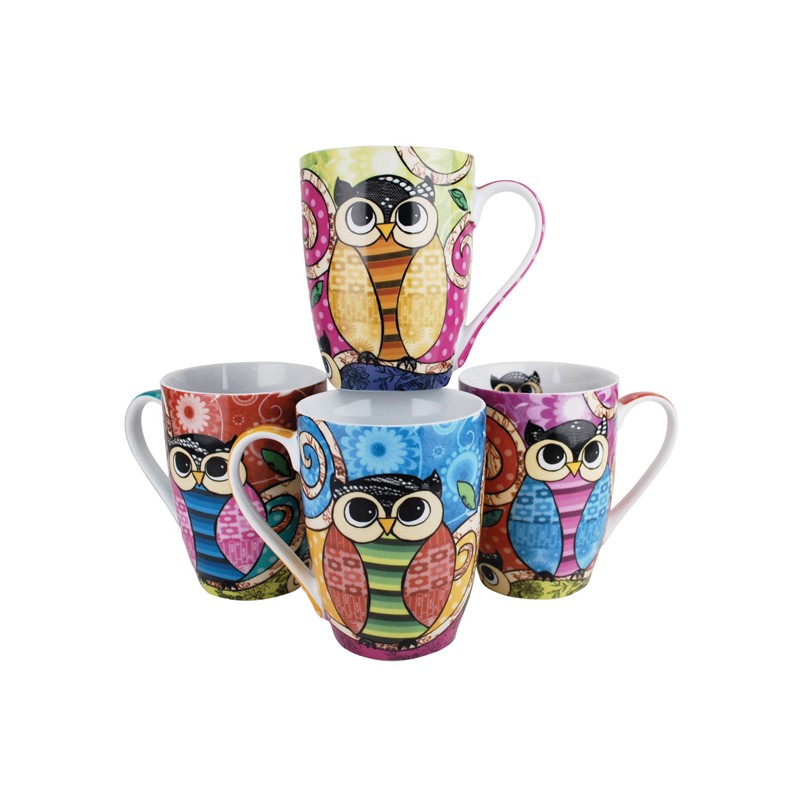 Curly Owls Mugs - Asst - Artique